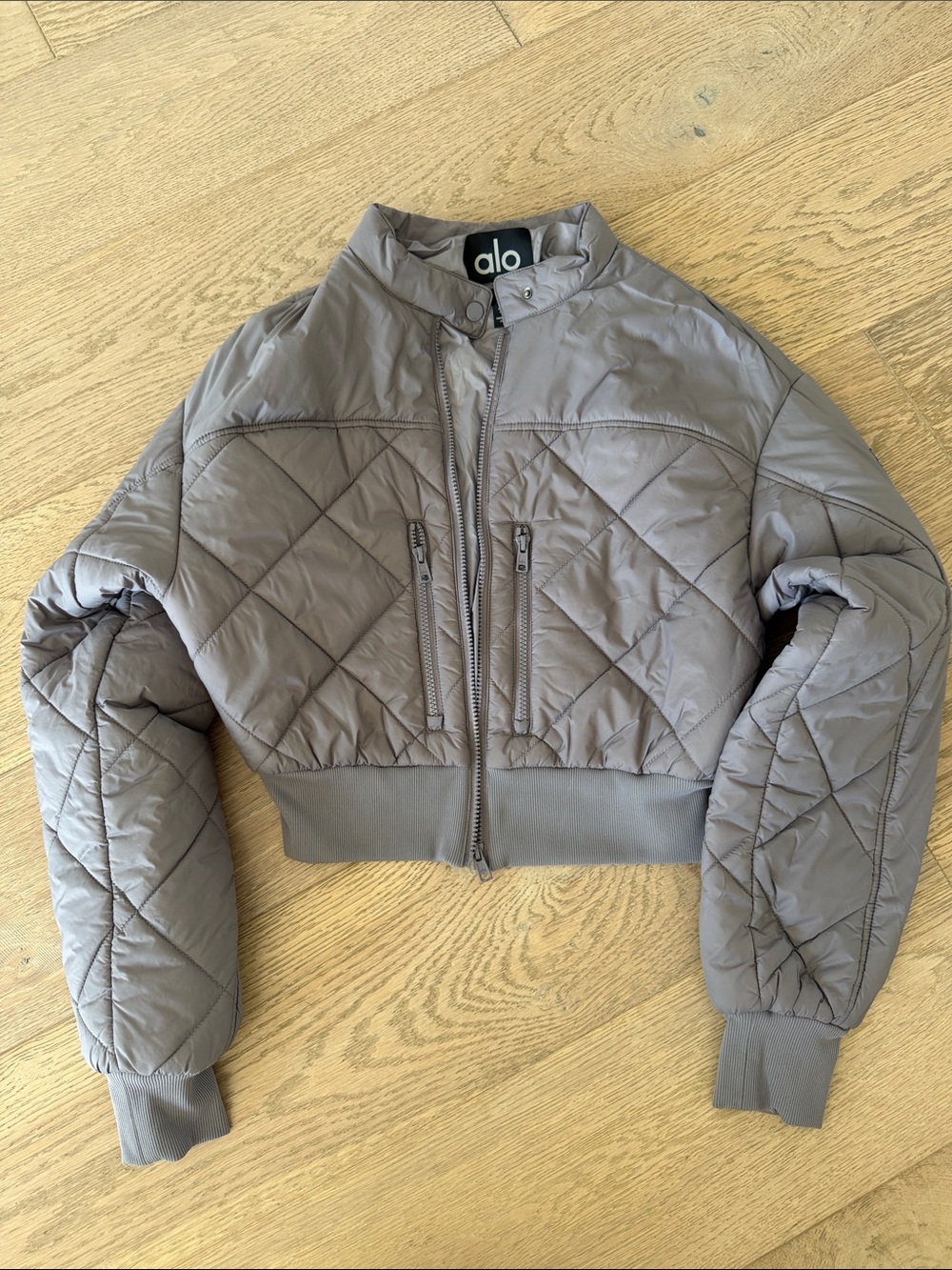 ALO Yoga Quilted Cropped Bomber Jacket